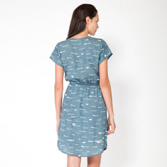 Sails Scoop Neck Dress - Marine