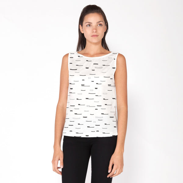 Sails Boatneck Tank - White