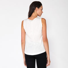 Grid Boatneck Tank - White