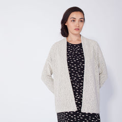 Pebble Knit Cardigan - White