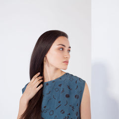 Moves Scoop Neck Blouse - Marine