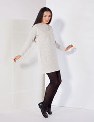 Pebble Knit Dress - White