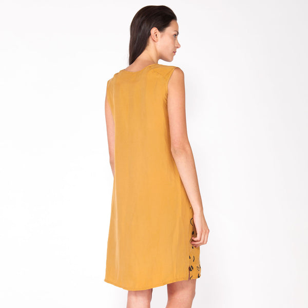 Moves Cupro Shift Dress - Saffron