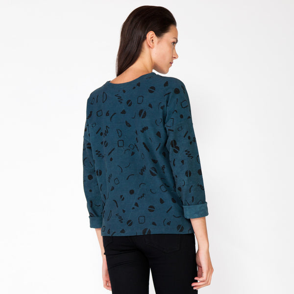 Moves Canvas Knit Sweatshirt - Marine
