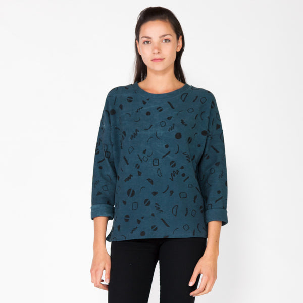 Moves Canvas Knit Sweatshirt - Marine