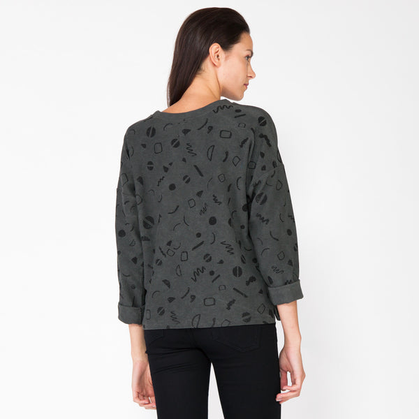 Moves Canvas Knit Sweatshirt - Smoke