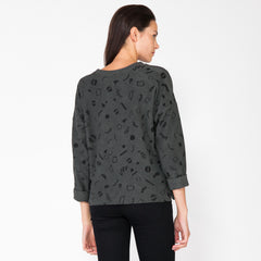 Moves Canvas Knit Sweatshirt - Smoke