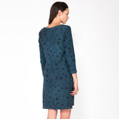 Moves Canvas Knit Boat Neck Dress - Marine