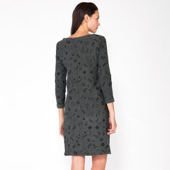 Moves Canvas Knit Boat Neck Dress - Smoke