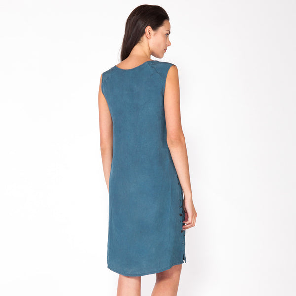 Moves Cupro Shift Dress - Marine