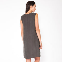 Moves Cupro Shift Dress - Smoke