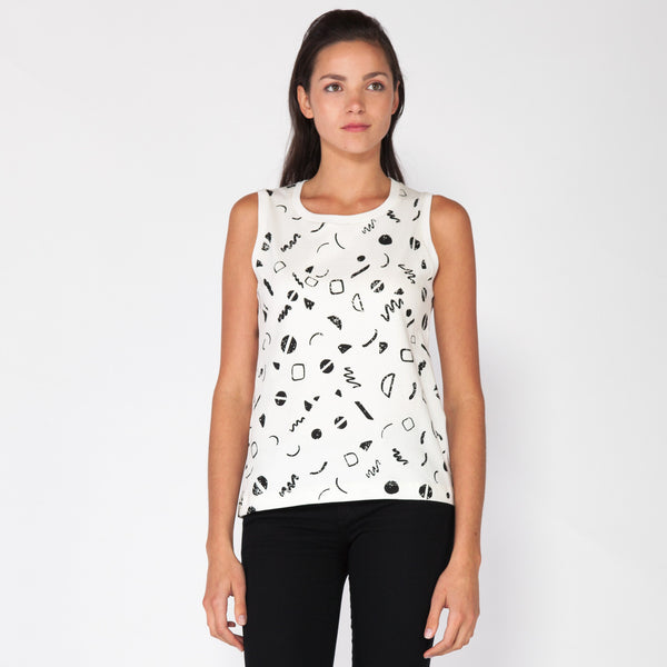 Moves Boyfriend Tank - White