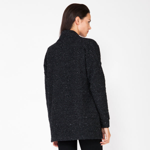 Pebble Knit Cardigan - Black
