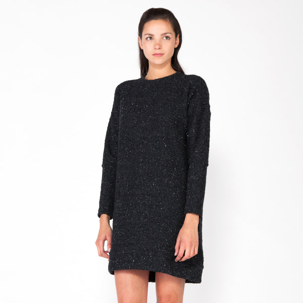 Pebble Knit Dress - Black