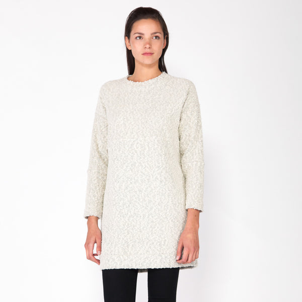 Pebble Knit Dress - White