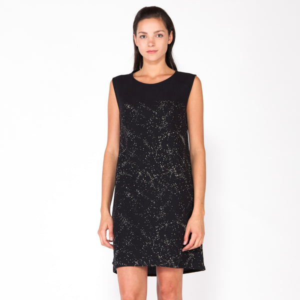 Shattered Shift Dress - Black