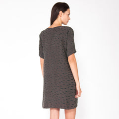 Sideways Rain 3/4 Dress - Smoke