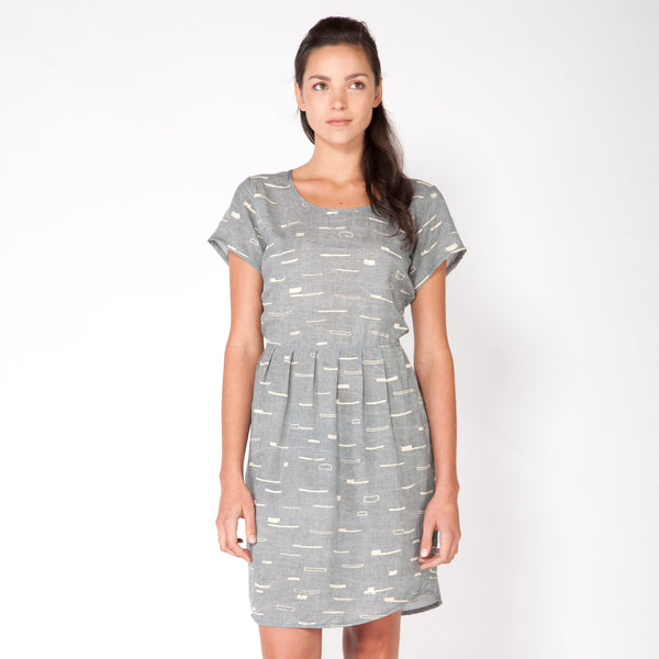 Sails Scoop Neck Dress - Ash