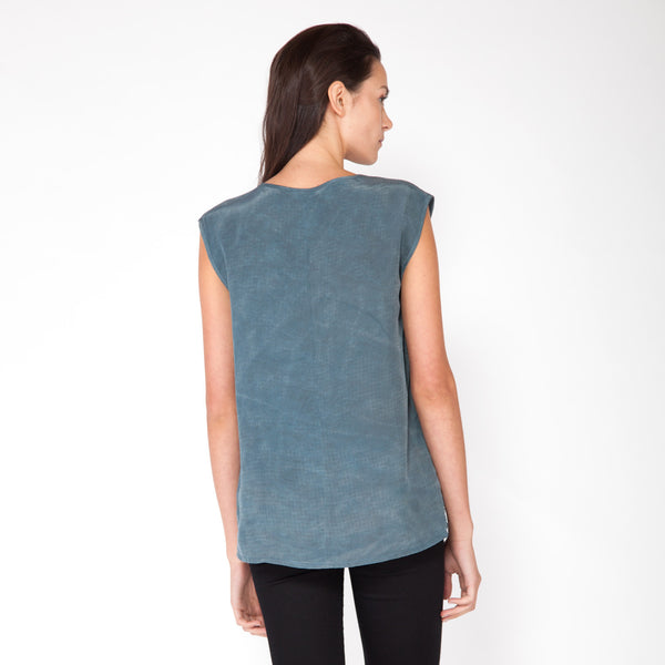 Sails Neck Blouse - Marine