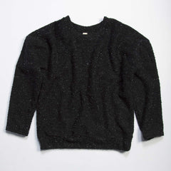 Pebble Knit Sweatshirt - Black