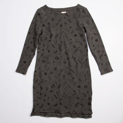 Moves Canvas Knit Boat Neck Dress - Smoke