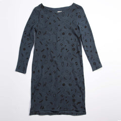 Moves Canvas Knit Boat Neck Dress - Marine