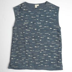 Sails Neck Blouse - Marine