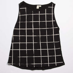 Grid Boatneck Tank - Black