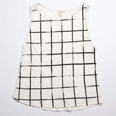 Grid Boatneck Tank - White
