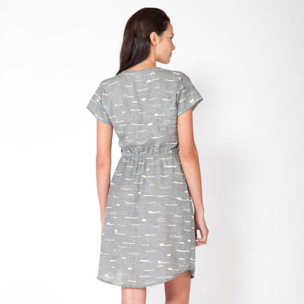 Sails Scoop Neck Dress - Ash