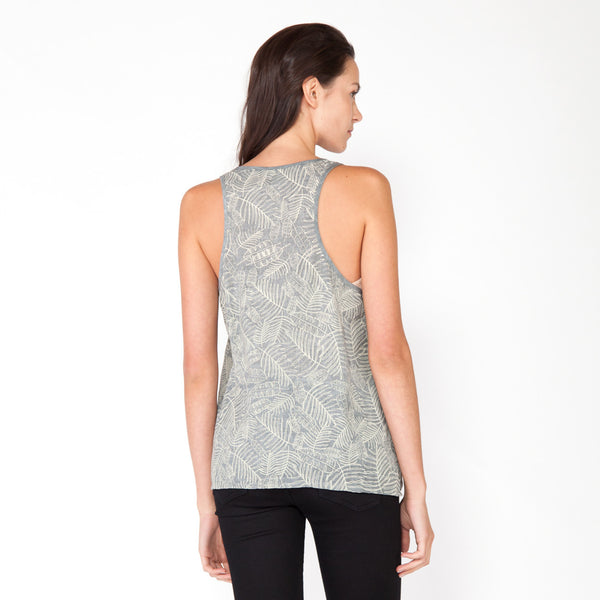 Tropical Leaves Tank - Ash
