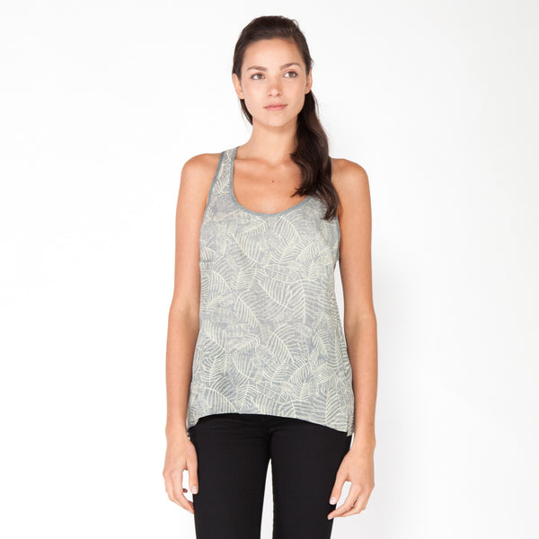 Tropical Leaves Tank - Ash