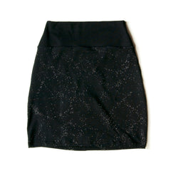 Shattered High Rise Mini Skirt - Black