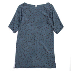 Sideways Rain 3/4 Dress - Marine