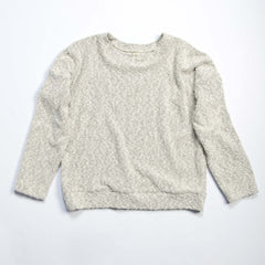 Pebble Knit Sweatshirt -White